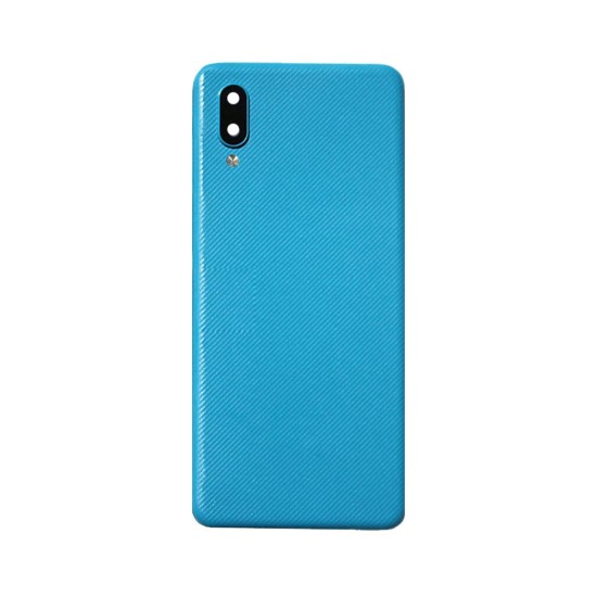 TAMPA TRASEIRA COM LENTE SAMSUNG GALAXY A02/A022 AZUL